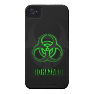 Glowing Green Biohazard Symbol iPhone 4 Case Mate Cases