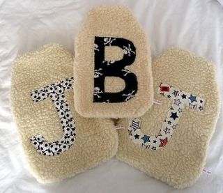 boys printed letter hot water bottle cover by jojo accessories