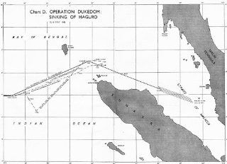 SINGAPORE May to Sep, 1945 Operation Dukedom sinking of Haguro, 1951 map   Wall Maps