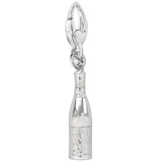 Sterling Silver Champagne Bottle Charm Silver Charms