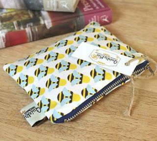 linen bee purse by quirkybee