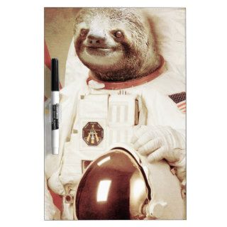 Astronaut Sloth Dry Erase Board