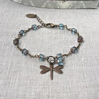 vintage bronze dragonfly bracelet by gama