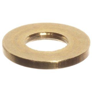 Brass Flat Washer, #2 Hole Size, 0.0890" ID, 0.0280" Nominal Thickness (Pack of 100)