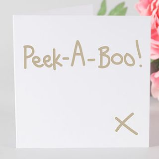 peek a boo baby card by megan claire