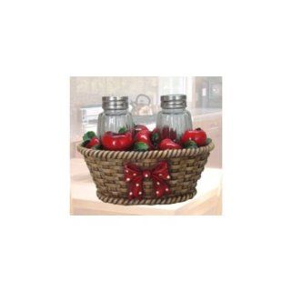"Apple Spice" Apple Basket Salt and Pepper Shaker Set Kitchen & Dining