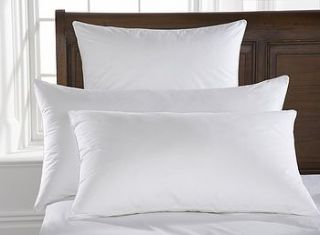 white goose down pillow by the fine cotton company