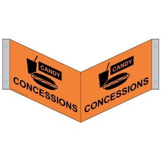 Concessions Bilingual Sign NHE 9685Tri BLKonORNG Information  Business And Store Signs 
