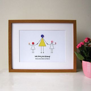 personalised grandma print by mrs l cards