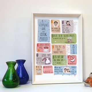 'a glorious guide to getting married' print by the story house