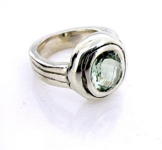green quartz silver ring by will bishop jewellery design
