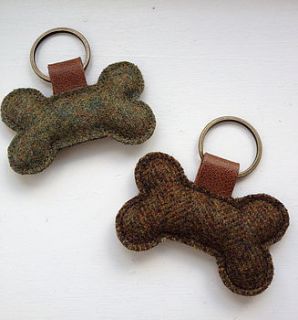 tweed bone keyring by belle & thistle