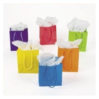 Lot of 12 Small Bright Neon Color Paper Gift Party Bags