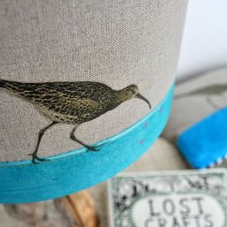 curlew linen lampshade by mogwaii design