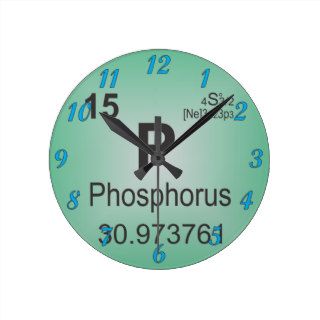 Phosphorus Individual Element   Periodic Table Wall Clocks
