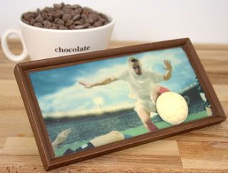 football fan belgian milk chocolate gift by unique chocolate
