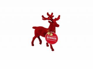 red flocked reindeer by the 3 bears one stop gift shop