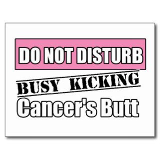 Breast Cancer Do Not Disturb Kicking Butt Post Card