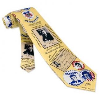 JFK For President Tie by Museum Artifacts   Light yellow Silk at  Mens Clothing store