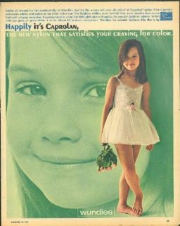Happily its Caprolan. Wundies little girl's slip ad 1963 Entertainment Collectibles