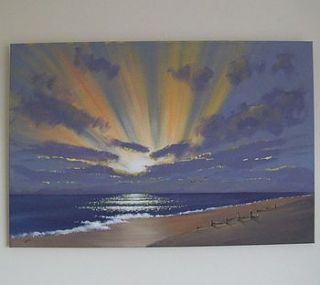 sunburst painting on canvas by julian richards art