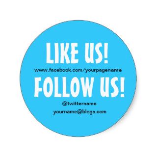 Like us Follow us custom Social Media sticker