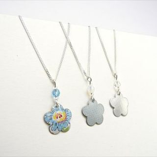 child's flower and crystal necklace by kate hamilton hunter studio