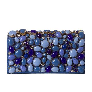 Prada 'Zoe' Stone Embellished Raso Clutch Prada Designer Handbags