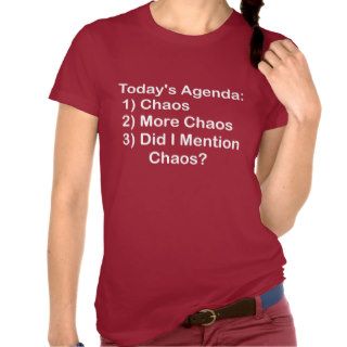 Today's Agenda Chaos Tshirts