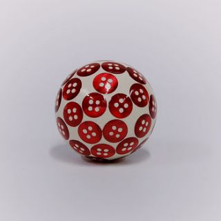 red button resin knob by trinca ferro