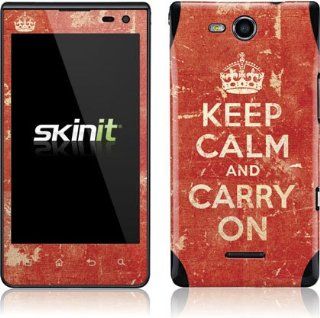 Keep Calm and Carry On Distressed   LG Lucid   Skinit Skin Cell Phones & Accessories