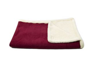 winterberry red berber fleece throw by wolfybeds