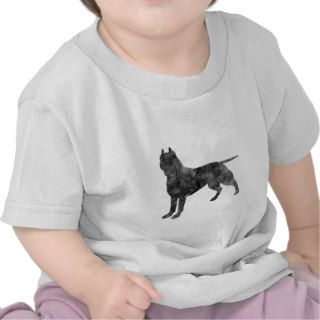 Pit Bull Dog Grunge Silhouette Tee Shirts