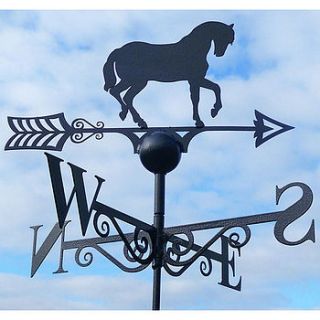 horse weathervane by the orchard