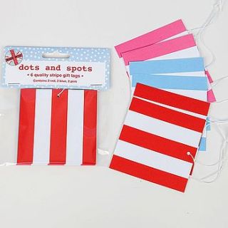 stripe gift tags by dots and spots