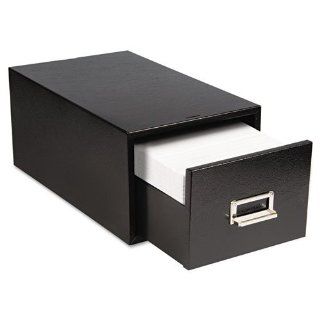 Buddy Products Products   Buddy Products   Steel Single Drawer Card Cabinet Holds 1500 5 x 8 Cards, 16" Deep, Black   Sold As 1 Each   Sturdy stackable steel card cabinet.   16" deep drawer holds 1600 cards.   Follower block keeps cards upright. 