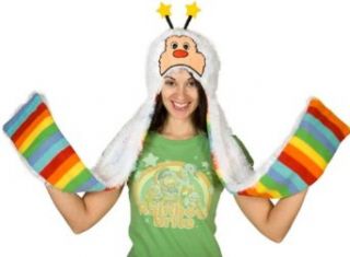 Rainbow Brite White Snood Hat & Mittens Movie And Tv Fan Apparel Accessories Clothing