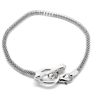 Easy on Easy Off  Starter Master Bracelet w/ Toggle Clasp Fits Pandora, Newer Troll, Charmilia, Kay's Beads Also Keeps Beads From Falling Off Silver Tone Sizes Available in Drop down Menu (7.5 Inches) Jewelry