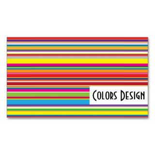 Colorful Stripes Generic Business Card Template Business Card Template