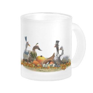 Thanksgiving Ducks   Pilgrims & Indians Coffee Mug