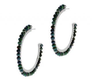 Honora Cultured Pearl 1 3/4 Sterling Hoop Earrings —