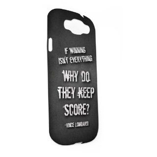 Samsung Galaxy S3 WrapAround Case   Vince Lombardi Quote   Football Design   "If winning isn't" Cell Phones & Accessories
