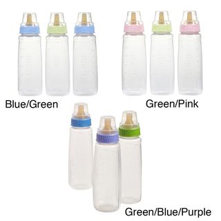 Gerber First Essentials Clear View Latex Medium Flow 9 ounce Nurser (Pack of 3) Nuk Baby Bottles