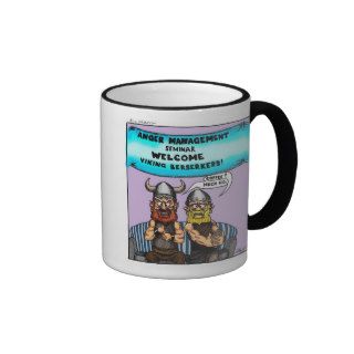 Funny Viking Cartoon Ringer Mug