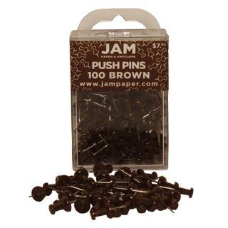 Chocolate Brown / Thumbtacks   100 pushpins per box   NEW  Tacks And Pushpins 