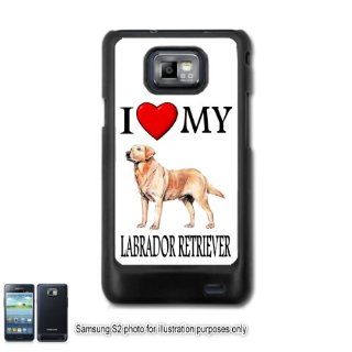 Labrador Retriever I Love My Dog Photo Samsung Galaxy S2 I9100 Case Cover Skin Black (FITS AT&T AND STRAIGHT TALK MODELS ONLY) Cell Phones & Accessories