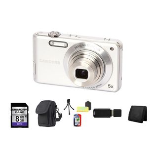 Samsung ST71 14.2MP White Digital Camera 8GB Bundle Samsung Point & Shoot Cameras