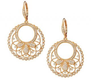 Nadri Lace Design Lever Back Earrings —