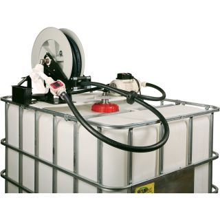 LiquiDynamics DEF IBC Tote System with Reel — Electric, Manual Nozzle, Model# 970027-02M  DEF AC Powered Pumps   Systems