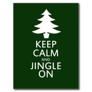 Keep calm and Jingle On Post Cards